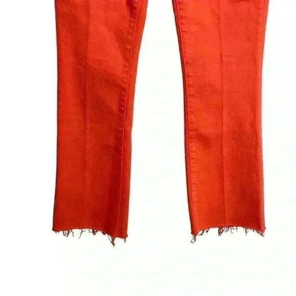 MOTHER Denim The Hustler Ankle Fray Second Chance in Persimmon, Size 26 - Picture 4 of 11